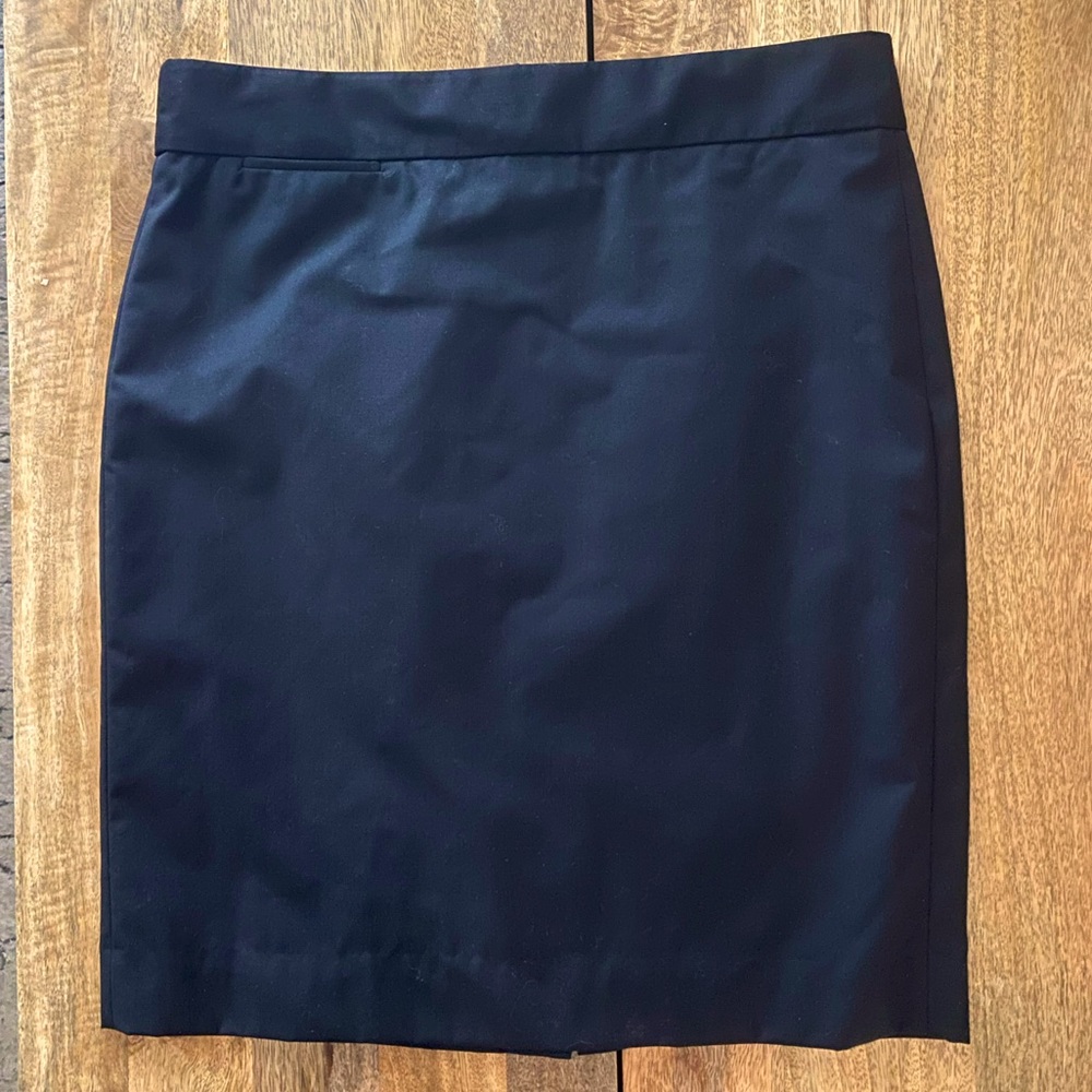 J Crew Classic Black Pencil Skirt 10